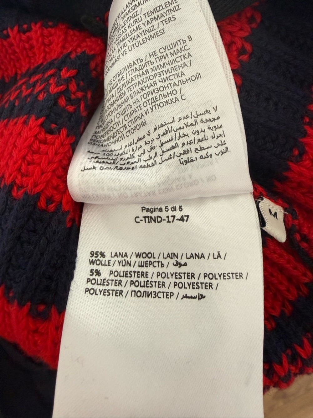 New Moncler roll neck stripped red and black sweater Size M - Picture 5 of 5